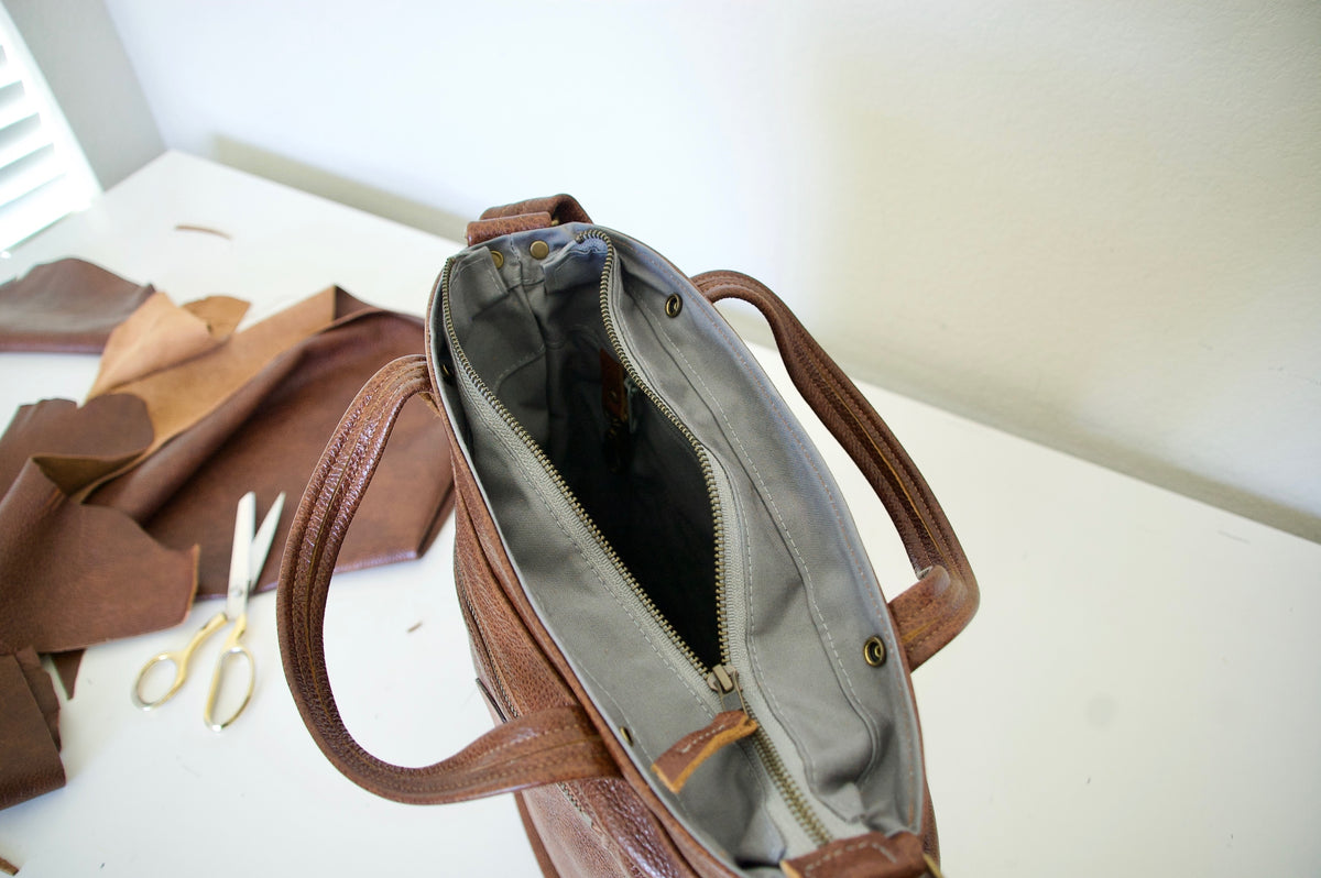 Professional Leather Briefcase Laptop Bag - Handmade by Jenny N