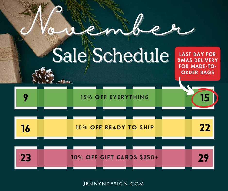 November 2025 Sale Schedule