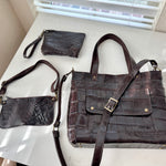 Load image into Gallery viewer, Archive Mini, Wristlet, Zipper Pouch Crossbody in Dark Roast Gator
