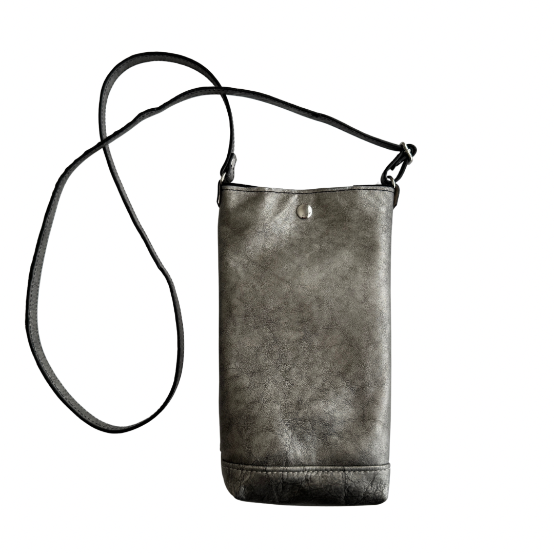 Phone Pouch in Antique Silver, RTS