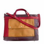 Load image into Gallery viewer, Archive Tote in Color Block Chili Pepper, Mulberry, Camel, RTS
