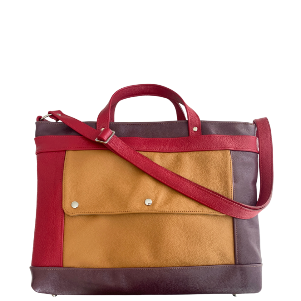 Camel color 2025 leather tote bag