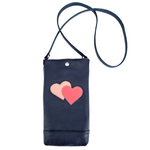 Load image into Gallery viewer, Phone Pouch in Hearts, Navy 2 (RTS)
