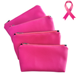 Load image into Gallery viewer, Zipper Pouch in Bright Magenta for Breast Cancer Awareness
