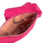 Load image into Gallery viewer, Zipper Pouch in Bright Magenta for Breast Cancer Awareness
