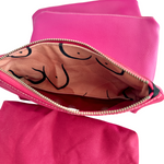 Load image into Gallery viewer, Zipper Pouch in Bright Magenta for Breast Cancer Awareness
