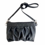 Load image into Gallery viewer, Ruche Clutch Crossbody in Antique Black, RTS
