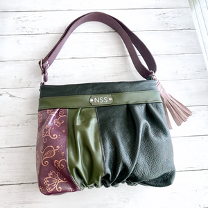 Ruche Mini in Patchwork Mulberry, Olive, Onyx, Handpainted Floral (+video)