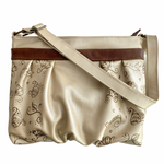 Load image into Gallery viewer, Ruche Mini in Pearl, Chestnut, Handpainted Floral, RTS
