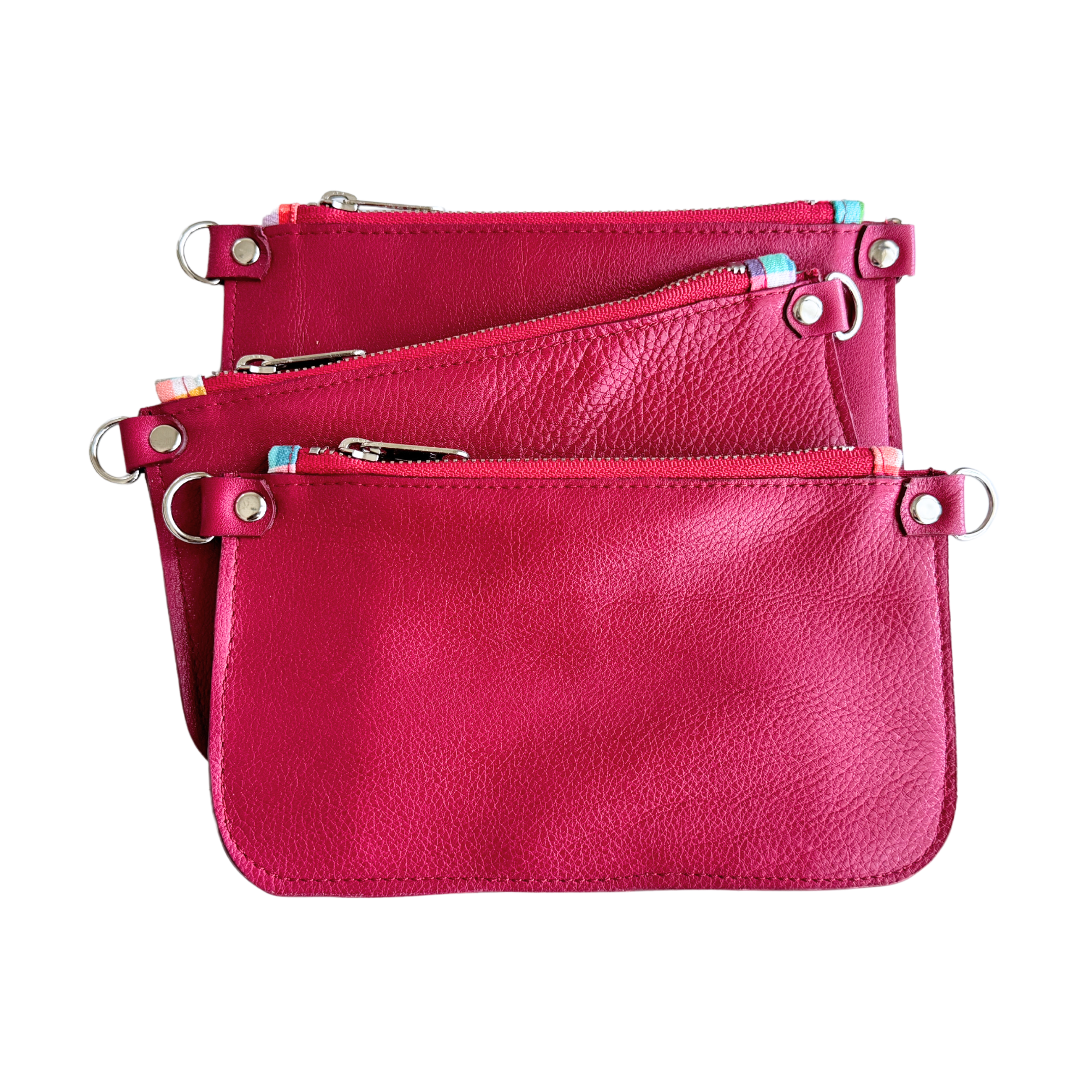 Zipper Pouch in Magenta, RTS