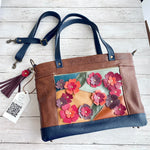 Load image into Gallery viewer, Archive Mini in Chestnut, Navy, Patchwork, Blossoms
