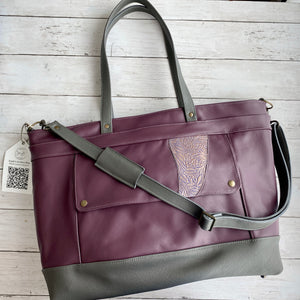 Archive Plus in Eggplant, Steel, Rose Gold Floral Embossed