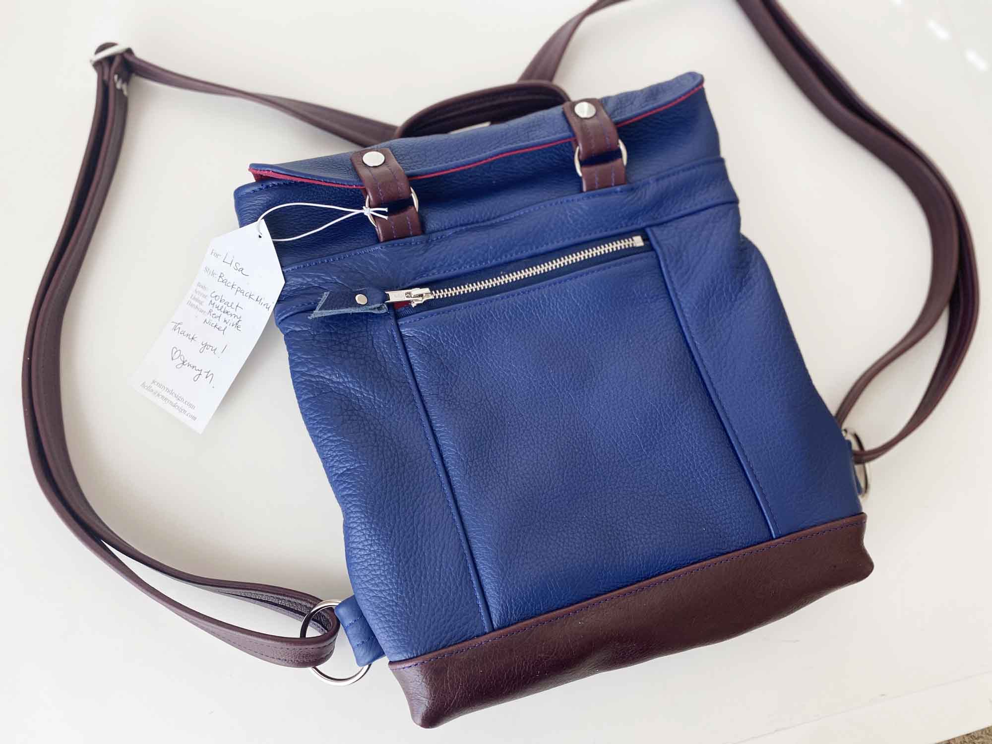 Backpack Mini in Cobalt, Mulberry