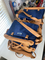 Load image into Gallery viewer, Messenger Mini in Navy Canvas, Camel
