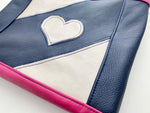 Load image into Gallery viewer, Parcel in Navy, Hot Pink, Pearl Heart Patchwork
