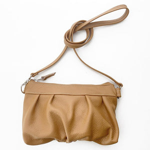 Ruche Clutch in Camel