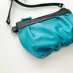Load image into Gallery viewer, Ruche Clutch in Pool Blue, Onyx
