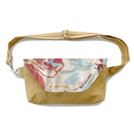 Load image into Gallery viewer, Traveler Fanny Pack in Embroidered Floral and Harvest Gold
