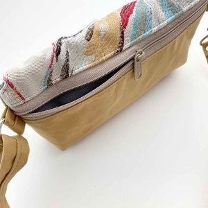 Traveler Fanny Pack in Rainbow Chevron and Harvest Gold