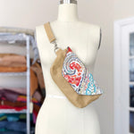 Load image into Gallery viewer, Traveler Fanny Pack in Summer Paisley and Harvest Gold
