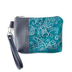 Wristlet in Hand Painted Floral #18