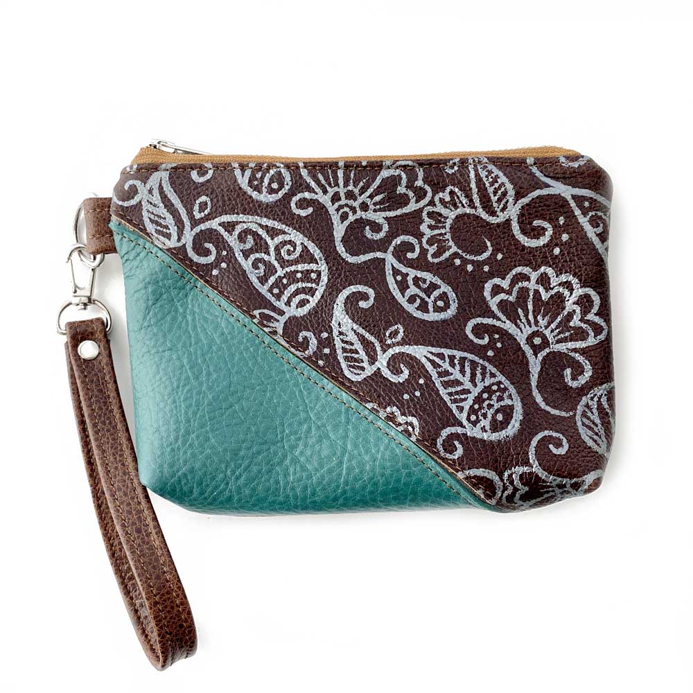 Wristlet in Hand Painted Floral #20