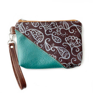Wristlet in Hand Painted Floral #20