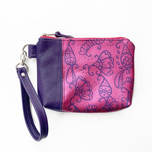Wristlet in Hand Painted Floral #7