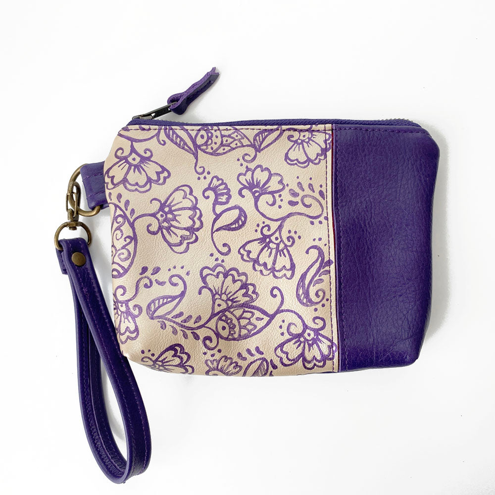 Wristlet in Hand Painted Floral #9