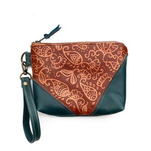 Wristlet in Hand Painted Floral #14