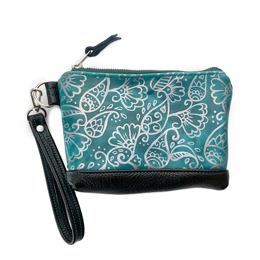 Wristlet in Hand Painted Floral #15