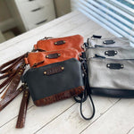 Load image into Gallery viewer, Wristlet in Onyx, Croc Brown, Gunmetal, Copper
