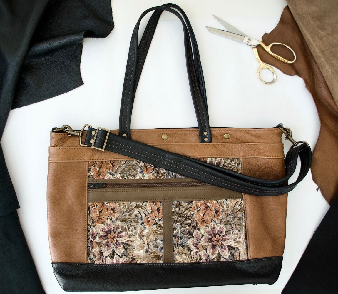 Archive Plus in Upcycled Bag, Mocha, Onyx