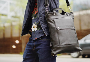 Briefcase in Onyx, Backpack Convertible