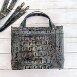 Load image into Gallery viewer, Archive Micro in Rusted Iron Crocodile Embossed Leather, RTS
