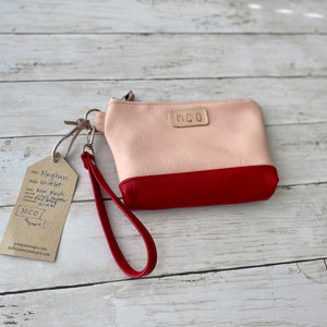 Wristlet in Rose Blush, Chili Pepper Red