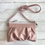 Load image into Gallery viewer, Ruche Clutch Crossbody in Dusty Rose
